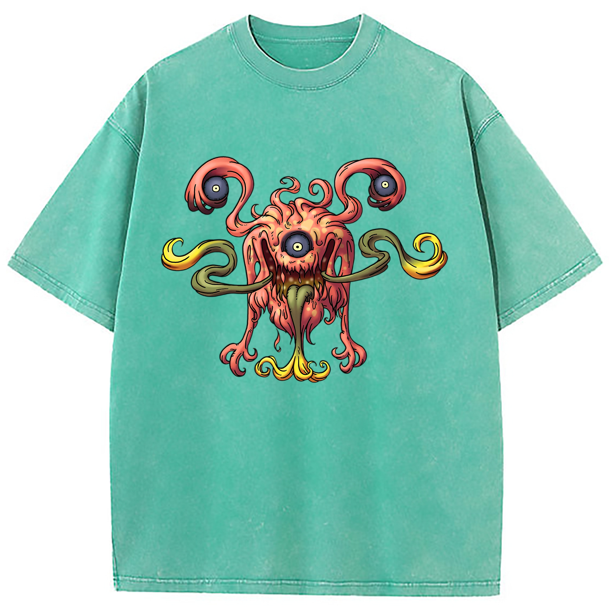 （画像用） ドラゴンクエスト Doragon Kuesuto Dragon Quest 綿100% ヴィンテージ風 半袖Tシャツ（フロントプリント）